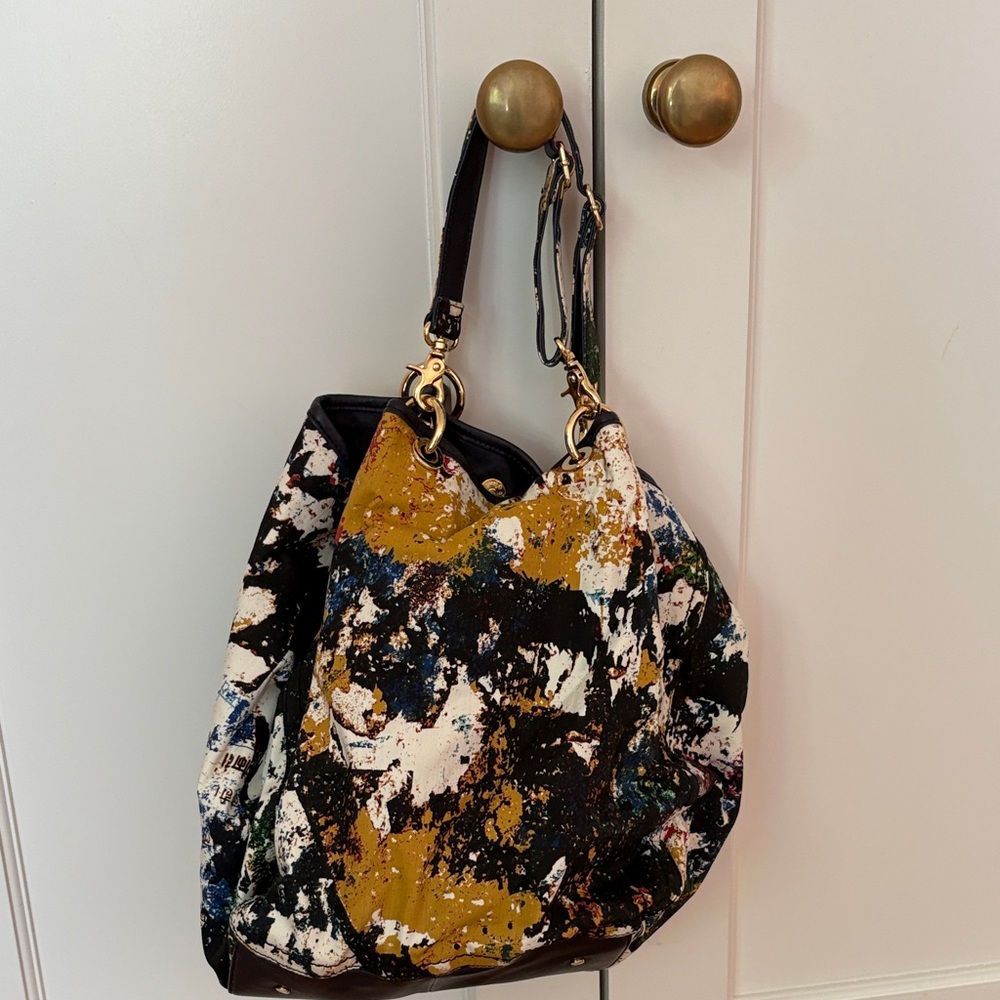 Tory Burch Designer-Inspired Multi‑Color Paint-Splatter Shoulder Bag - Picture 2 of 12